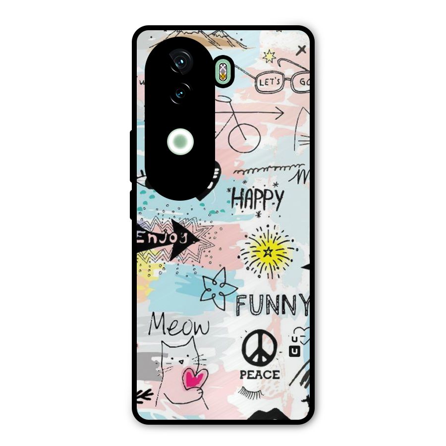 Peace And Funny Metal Back Case for Vivo V40e