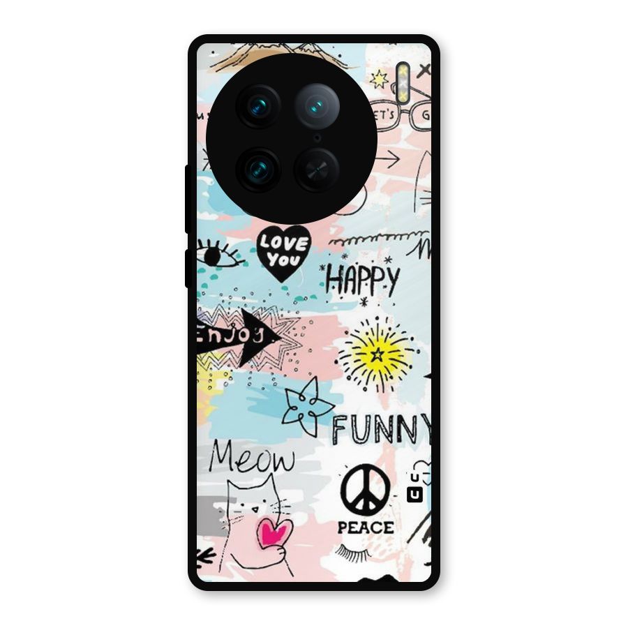 Peace And Funny Metal Back Case for Vivo X90 Pro