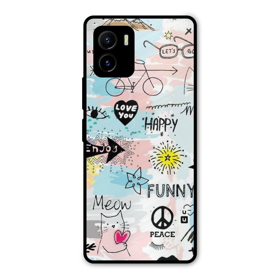 Peace And Funny Metal Back Case for Vivo Y15s