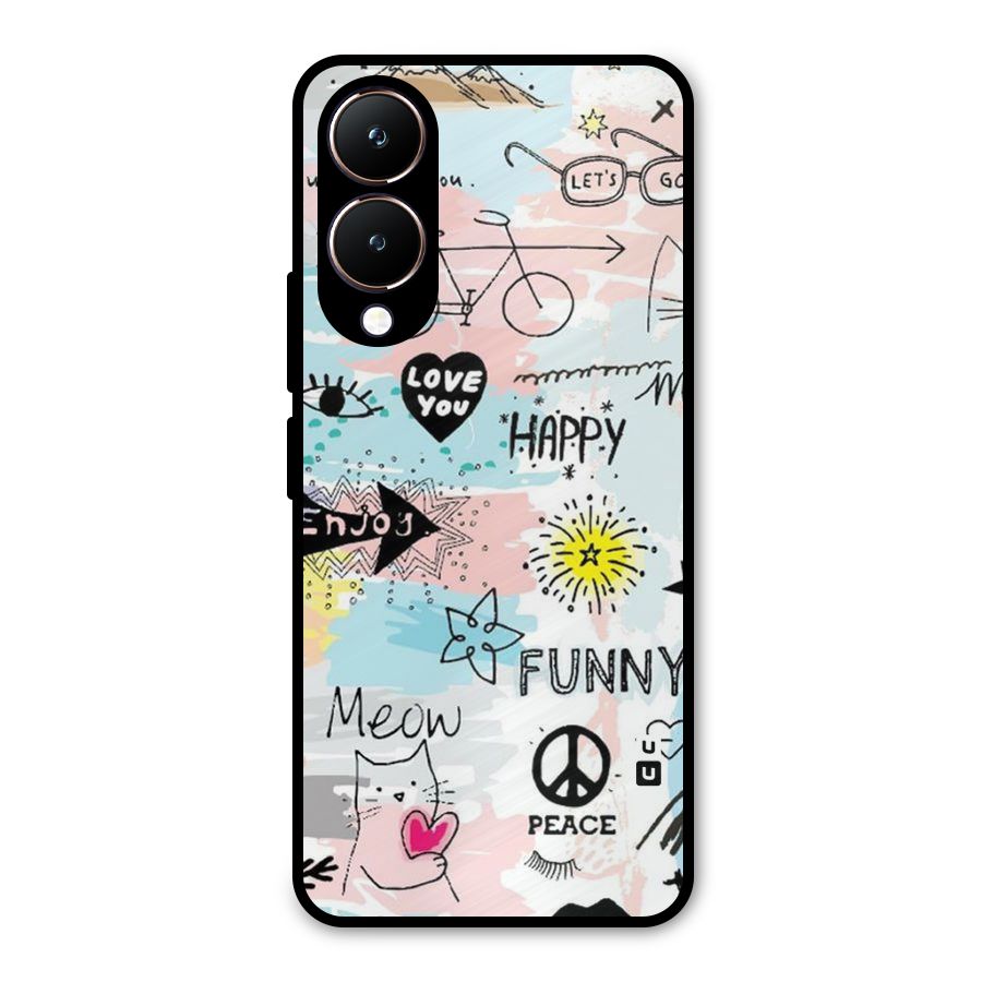 Peace And Funny Metal Back Case for Vivo Y28
