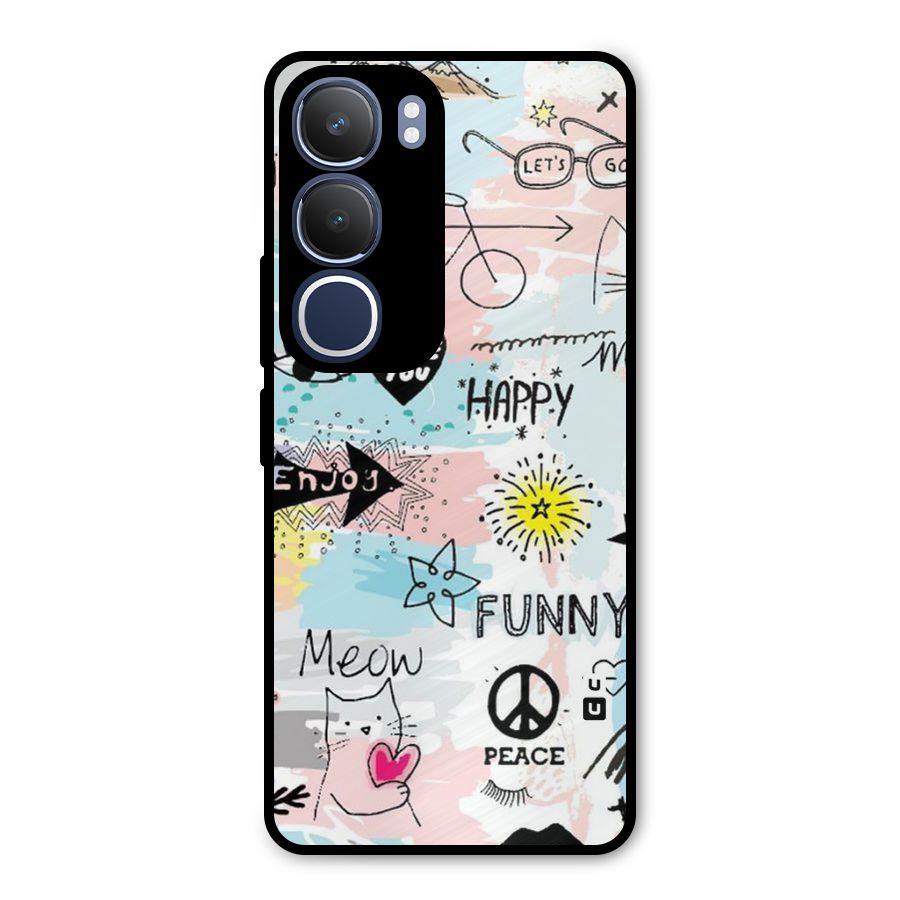 Peace And Funny Metal Back Case for Vivo Y29