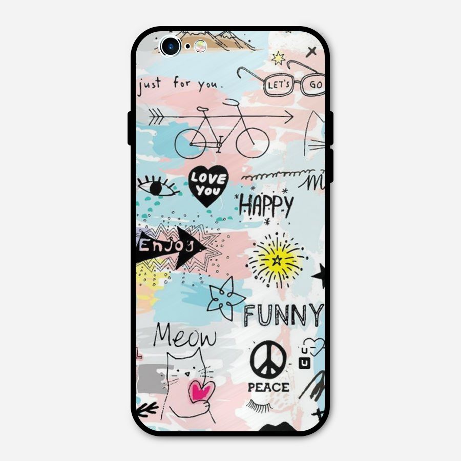 Peace And Funny Metal Back Case for iPhone 6 6s