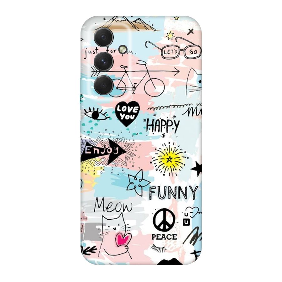 Peace And Funny Original Polycarbonate Back Case for Galaxy A54