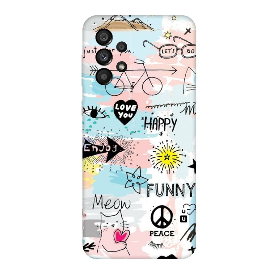 Peace And Funny Original Polycarbonate Back Case for Galaxy A73 5G