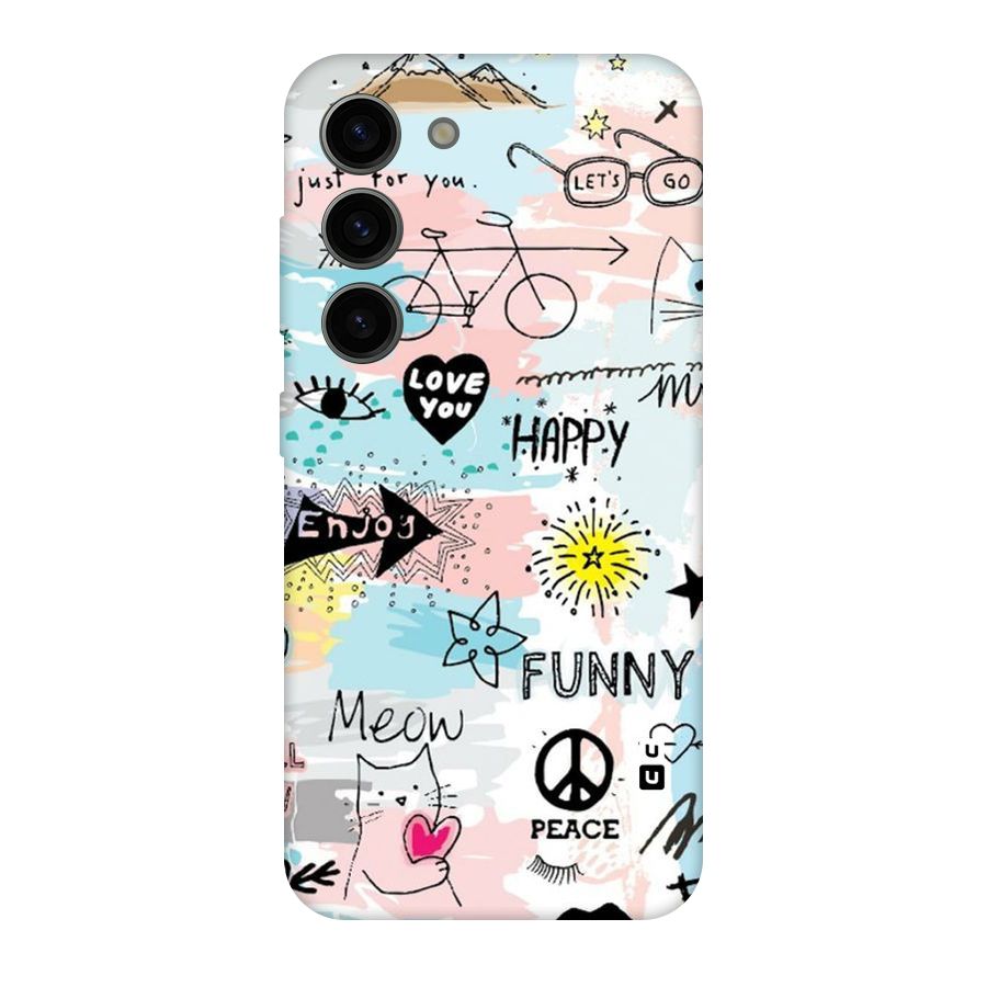Peace And Funny Original Polycarbonate Back Case for Galaxy S23