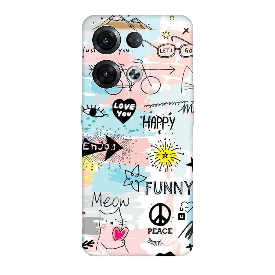 Peace And Funny Original Polycarbonate Back Case for Oppo Reno8 Pro 5G