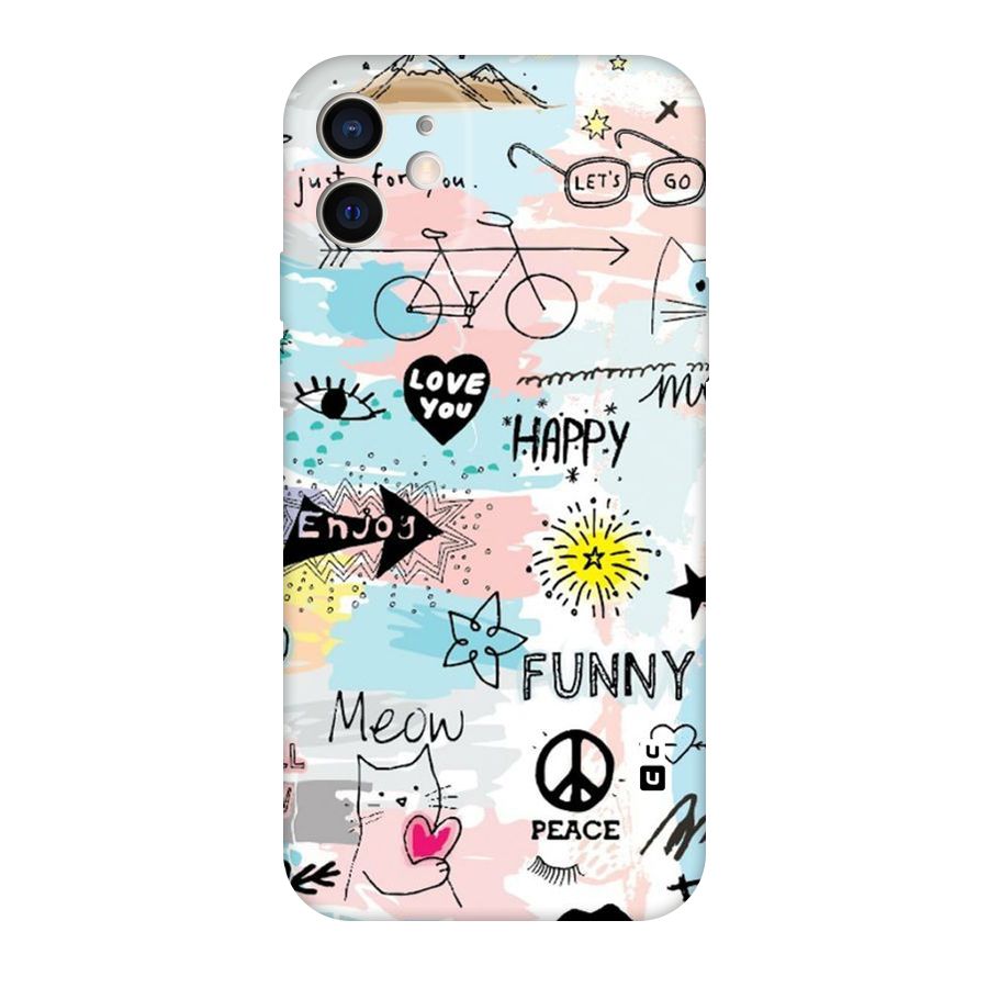Peace And Funny Original Polycarbonate Back Case for iPhone 12