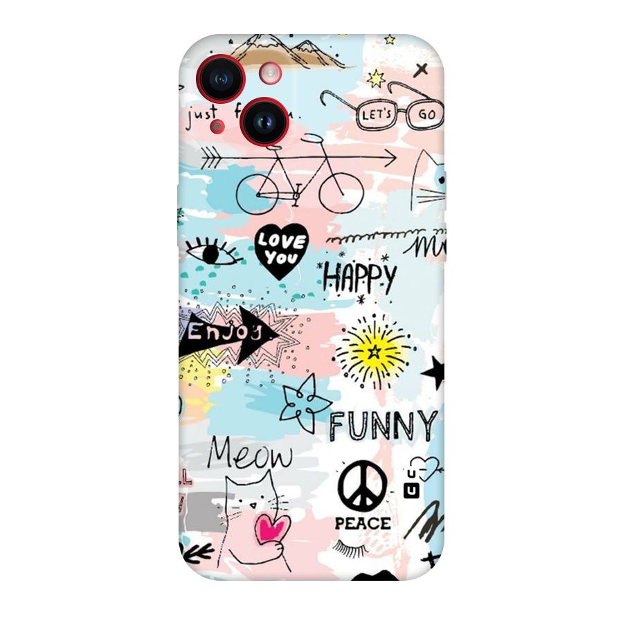 Peace And Funny Original Polycarbonate Back Case for iPhone 14 Plus