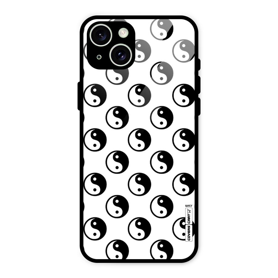 Peace Balls Glass Back Case for iPhone 15 Plus