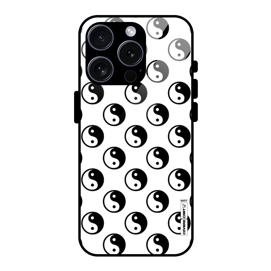 Peace Balls Glass Back Case for iPhone 15 Pro