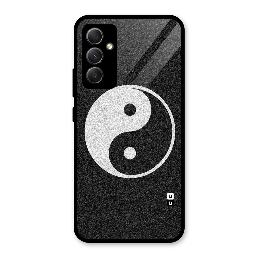 Peace Disorted Glass Back Case for Galaxy A34