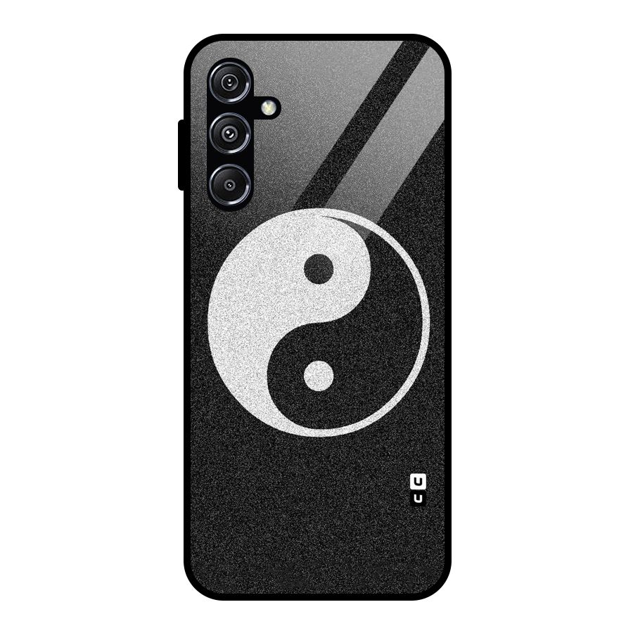 Peace Disorted Glass Back Case for Galaxy M34 5G