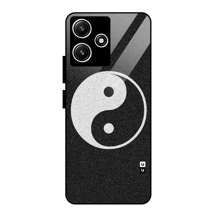 Peace Disorted Glass Back Case for Redmi 12 5G