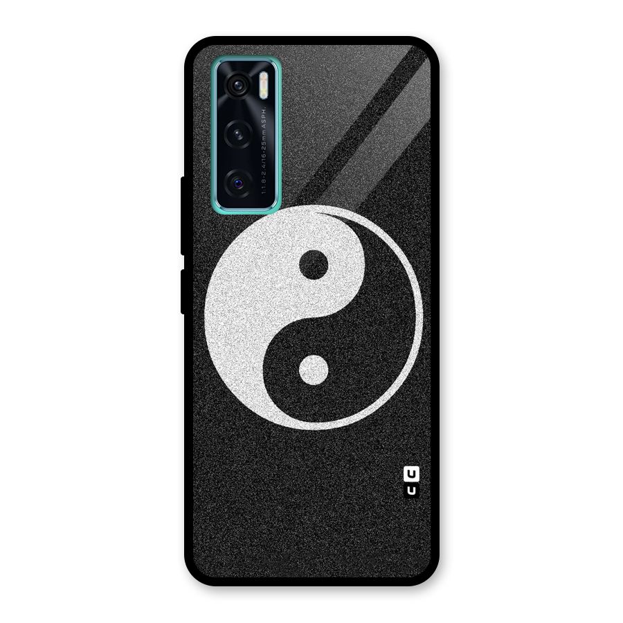 Peace Disorted Glass Back Case for Vivo V20 SE