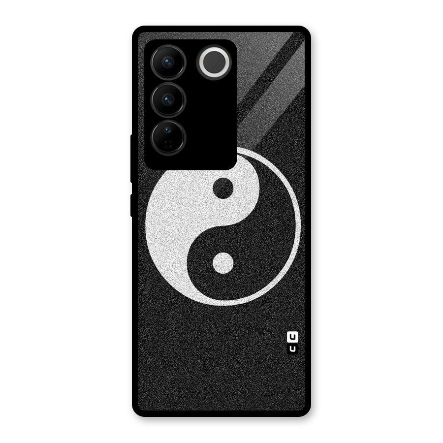 Peace Disorted Glass Back Case for Vivo V27