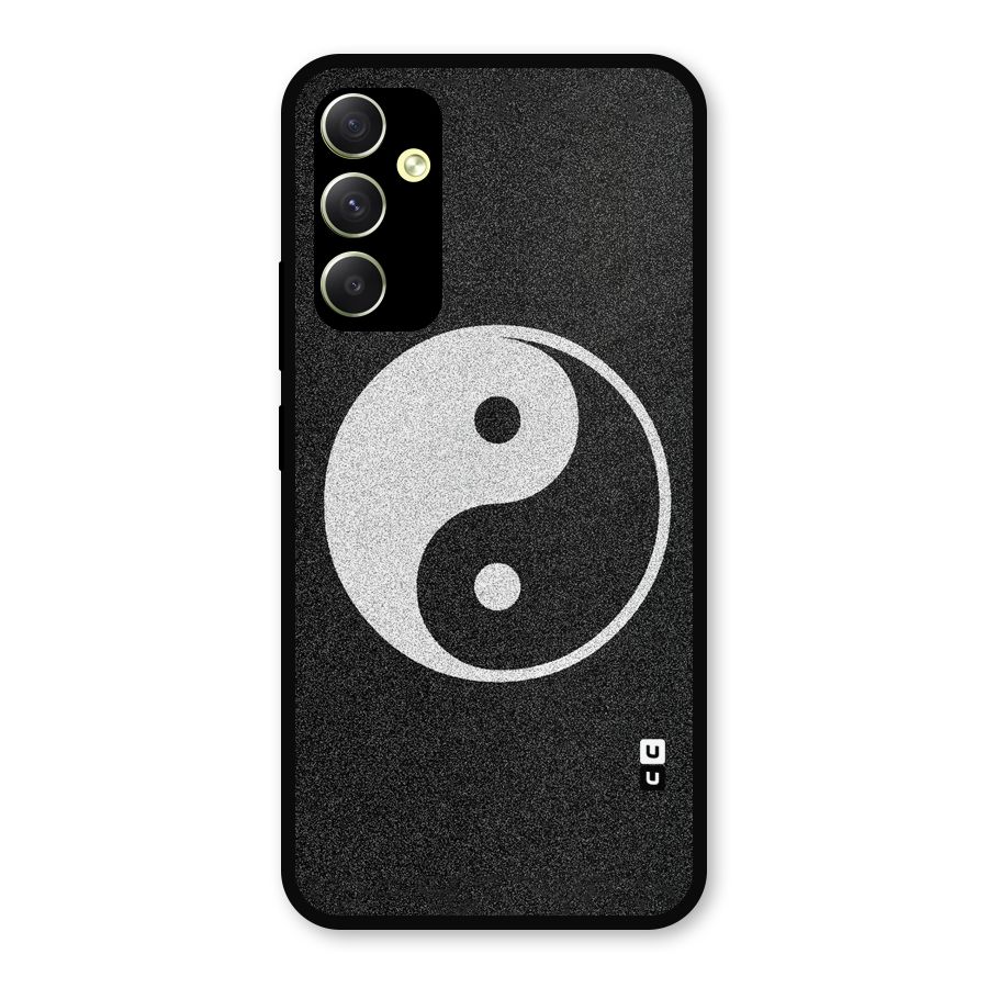 Peace Disorted Metal Back Case for Galaxy A34
