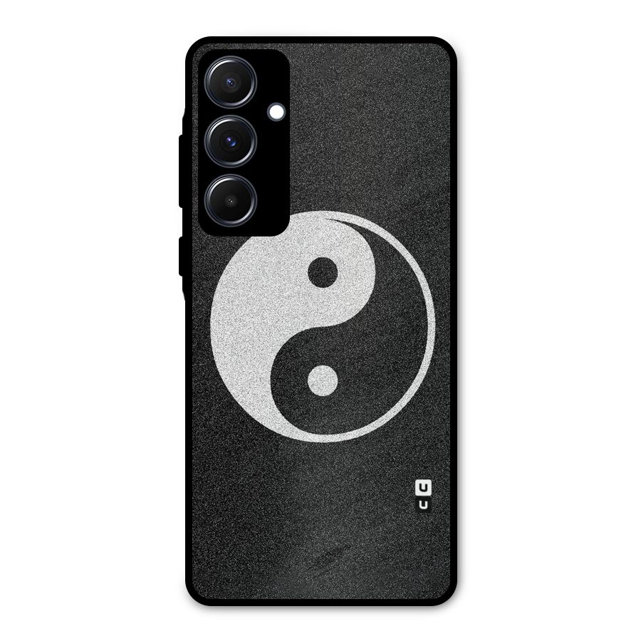 Peace Disorted Metal Back Case for Galaxy A55