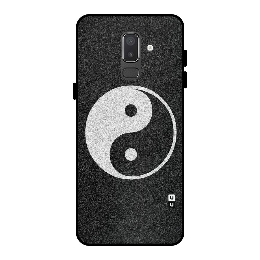 Peace Disorted Metal Back Case for Galaxy On8 (2018)