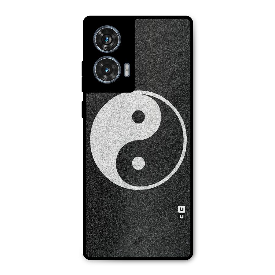 Peace Disorted Metal Back Case for Motorola Edge 50 Fusion
