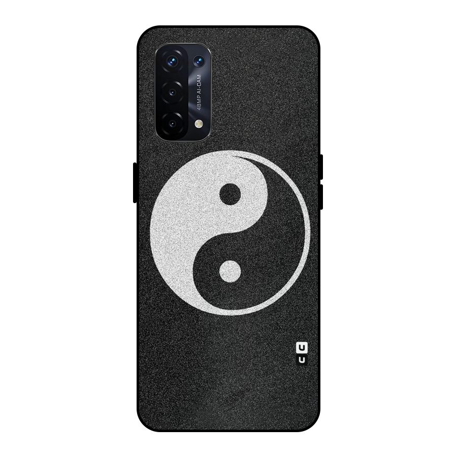 Peace Disorted Metal Back Case for Oppo A74 5G