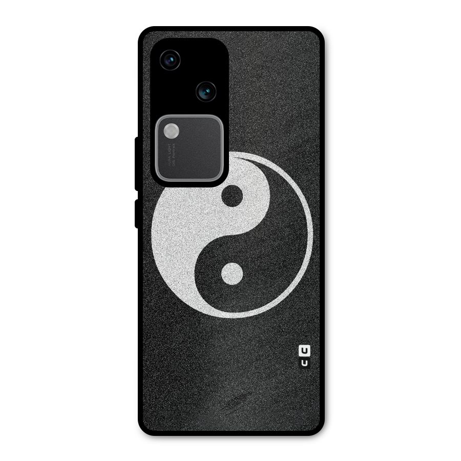Peace Disorted Metal Back Case for Vivo V30 Pro