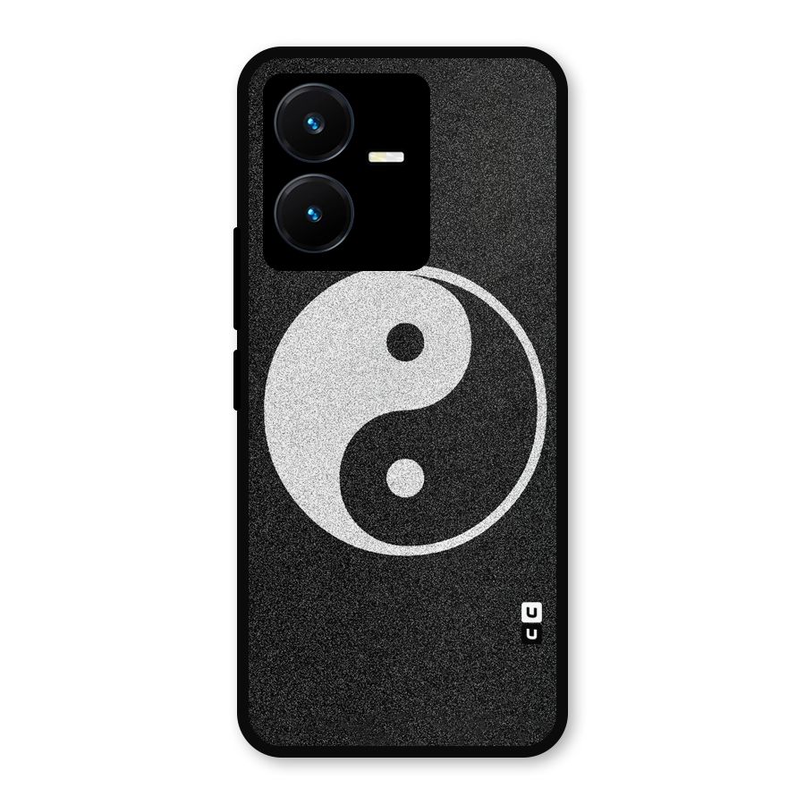Peace Disorted Metal Back Case for Vivo Y22s