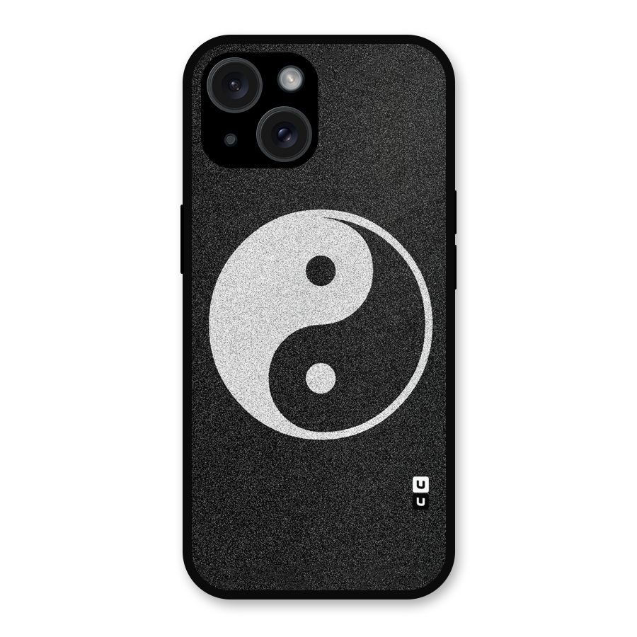 Peace Disorted Metal Back Case for iPhone 15
