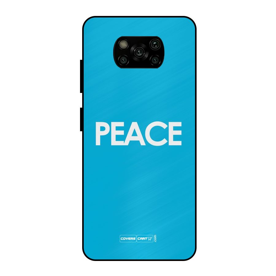 Peace Metal Back Case for Poco X3