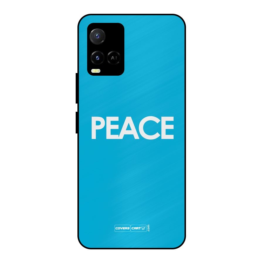 Peace Metal Back Case for Vivo Y21