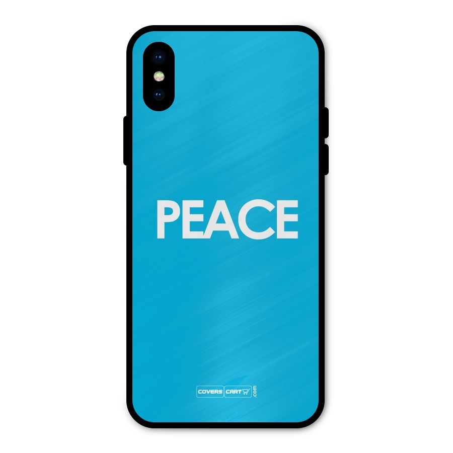 Peace Metal Back Case for iPhone X