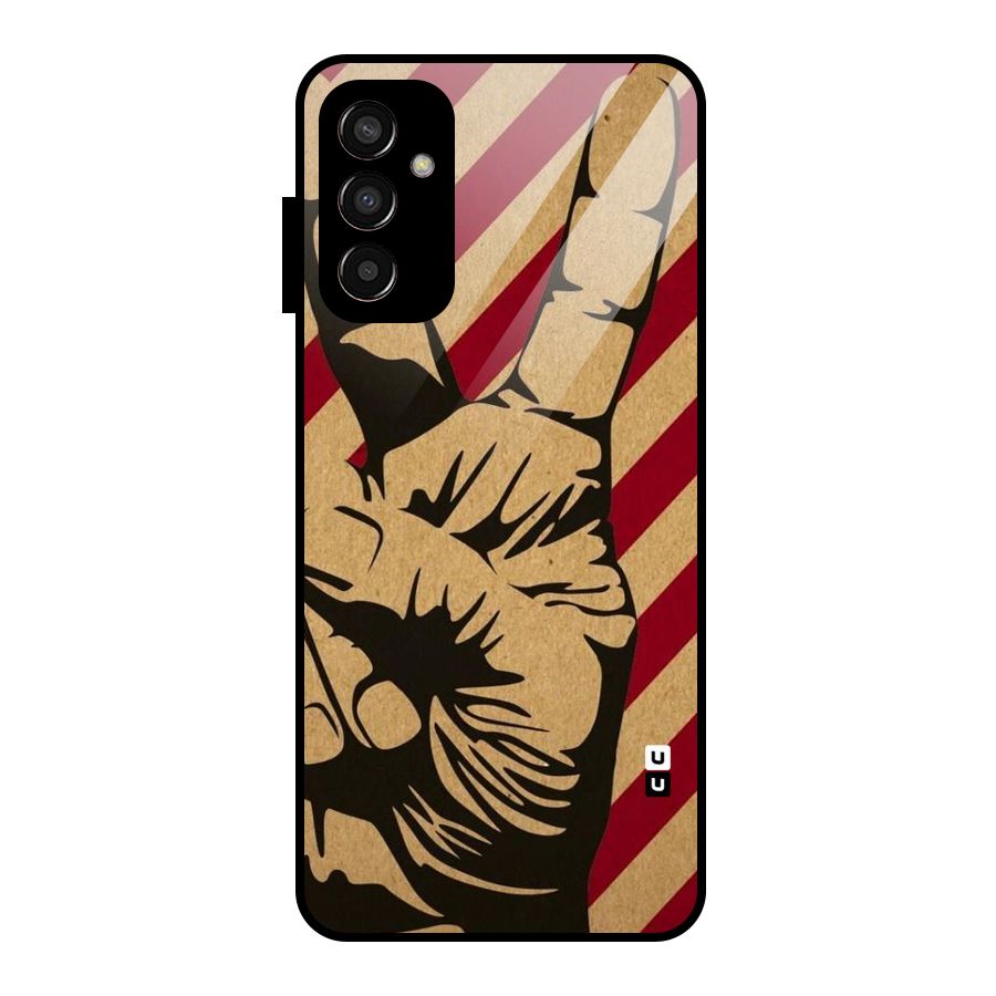 Peace Stripes Glass Back Case for Galaxy F13