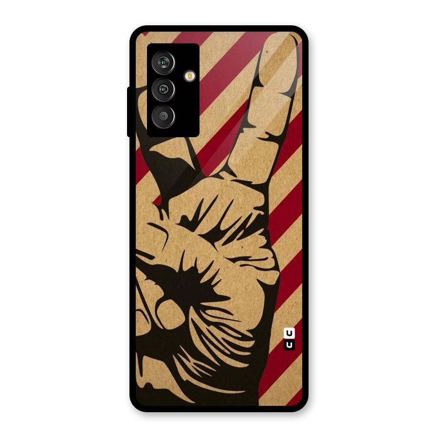 Peace Stripes Glass Back Case for Galaxy M13