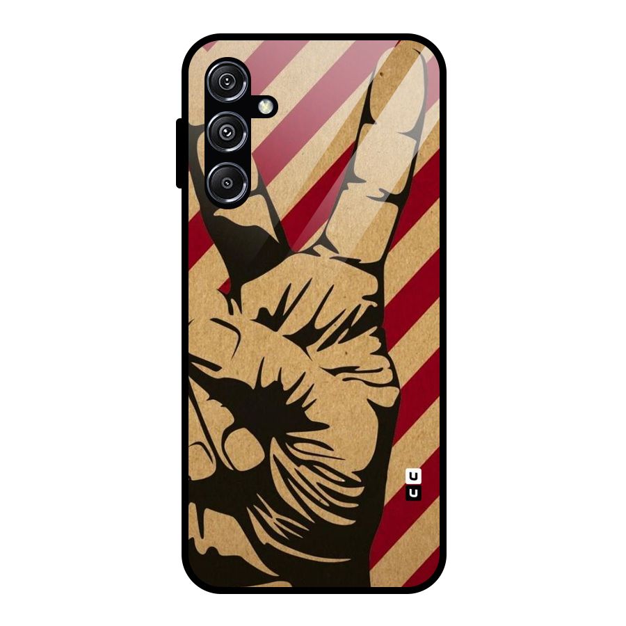 Peace Stripes Glass Back Case for Galaxy M34 5G