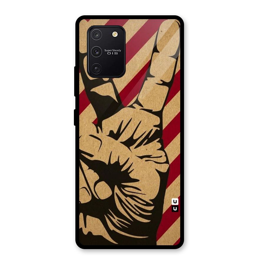 Peace Stripes Glass Back Case for Galaxy S10 Lite