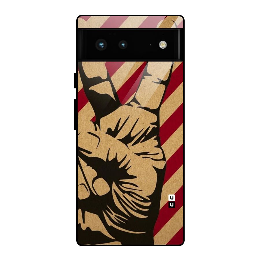 Peace Stripes Glass Back Case for Google Pixel 6