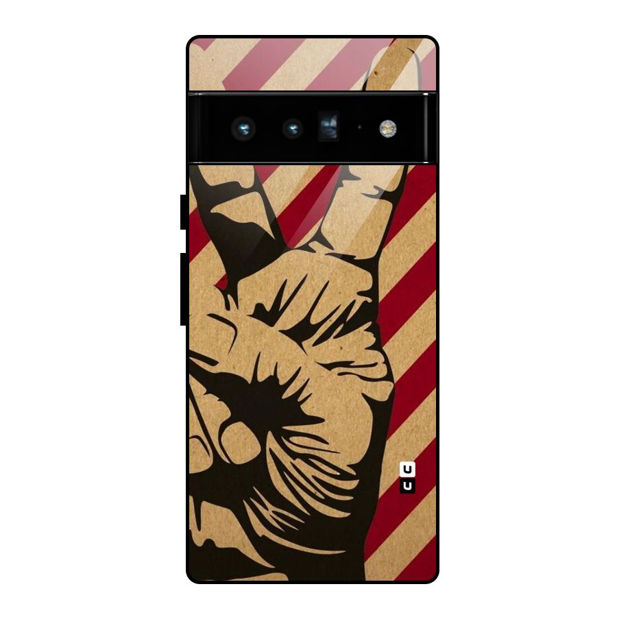 Peace Stripes Glass Back Case for Google Pixel 6 Pro