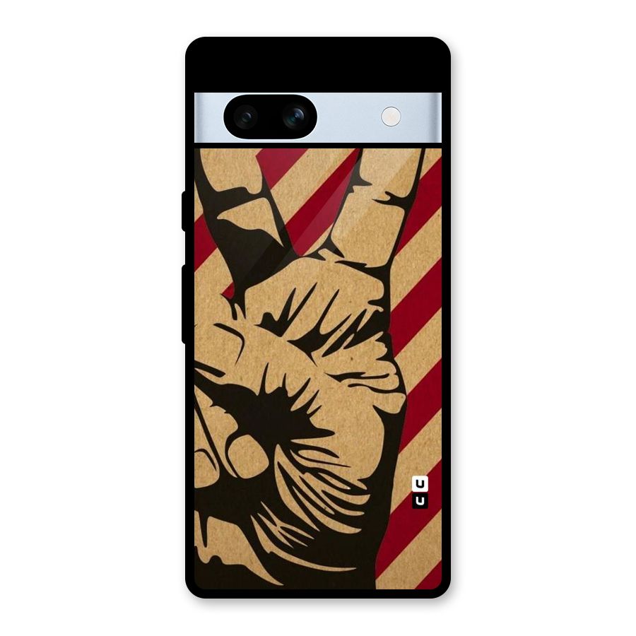Peace Stripes Glass Back Case for Google Pixel 7a