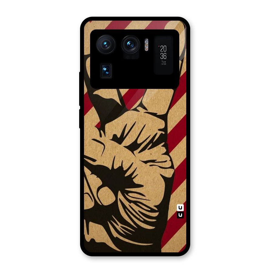 Peace Stripes Glass Back Case for Mi 11 Ultra