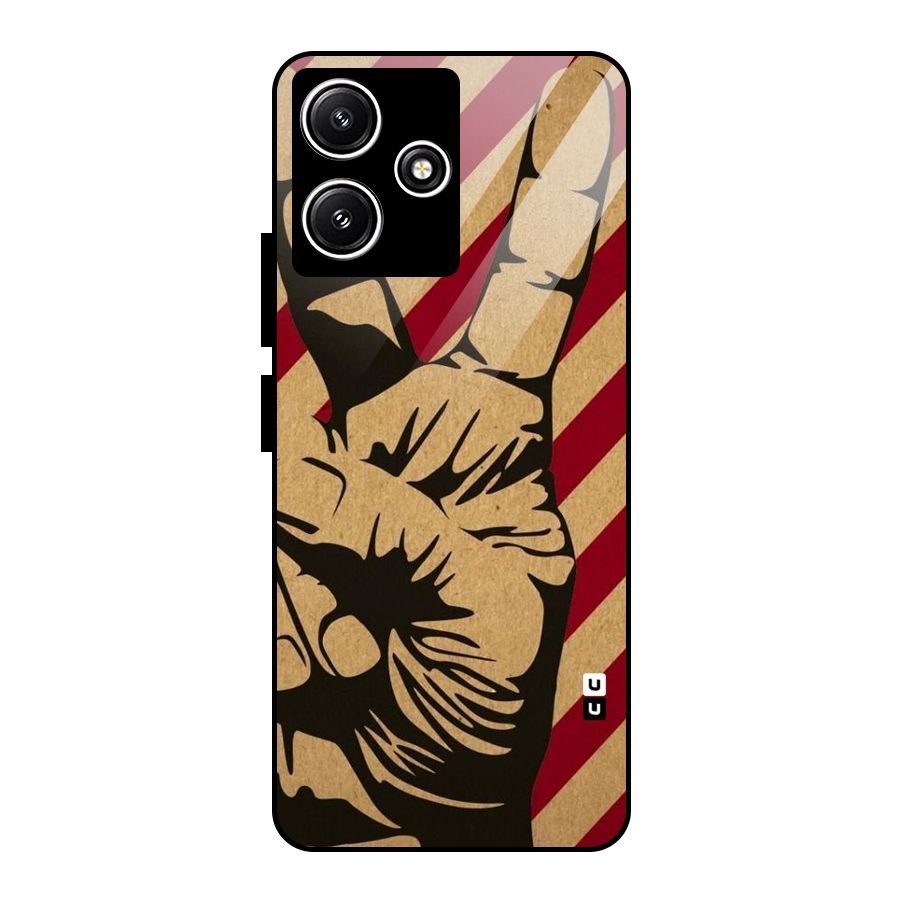 Peace Stripes Glass Back Case for Redmi 12 5G