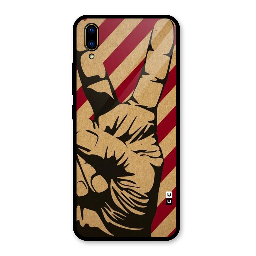 Peace Stripes Glass Back Case for Vivo V11 Pro