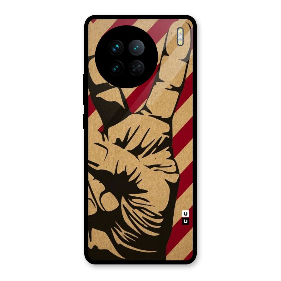 Peace Stripes Glass Back Case for Vivo X90