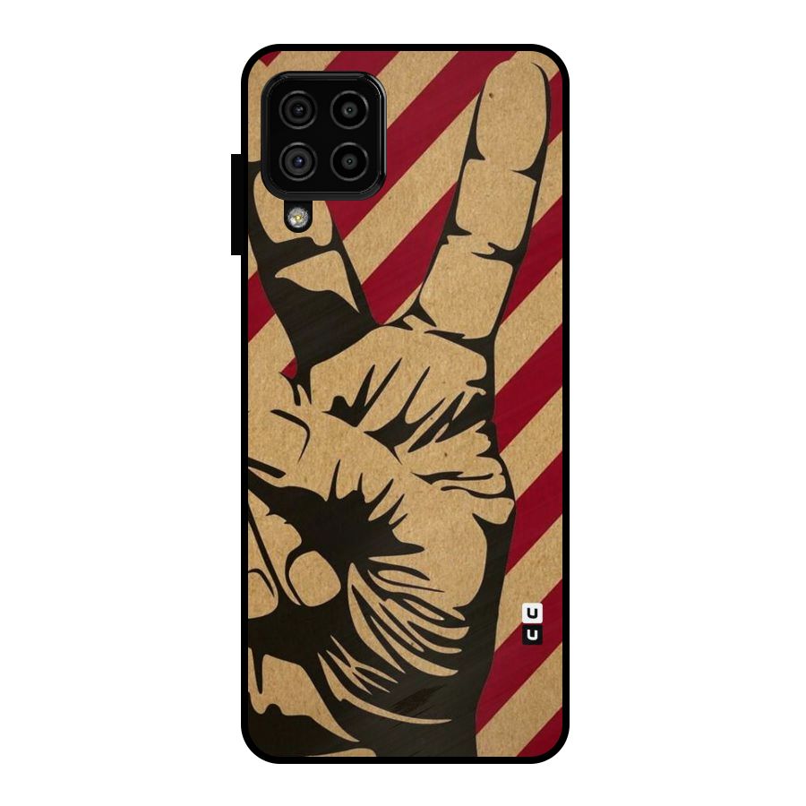 Peace Stripes Metal Back Case for Galaxy A22 4G