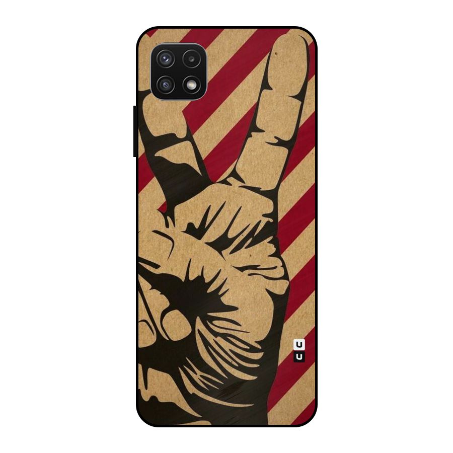 Peace Stripes Metal Back Case for Galaxy A22 5G