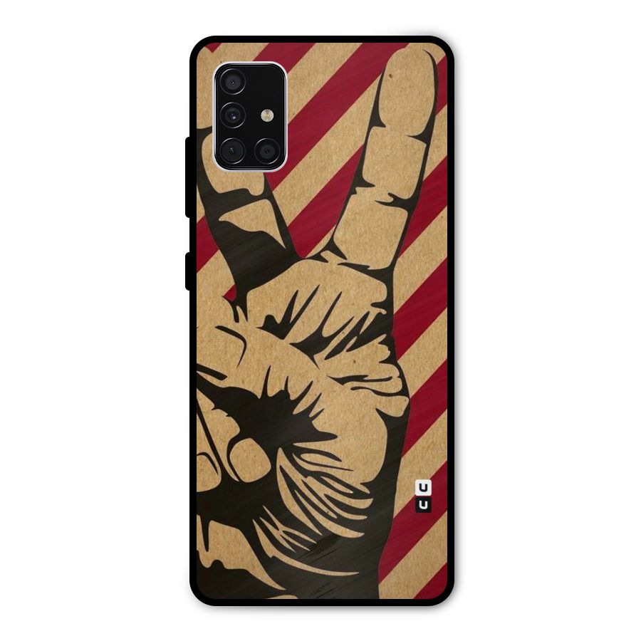 Peace Stripes Metal Back Case for Galaxy A51