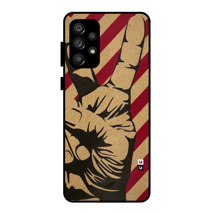 Peace Stripes Metal Back Case for Galaxy A73 5G