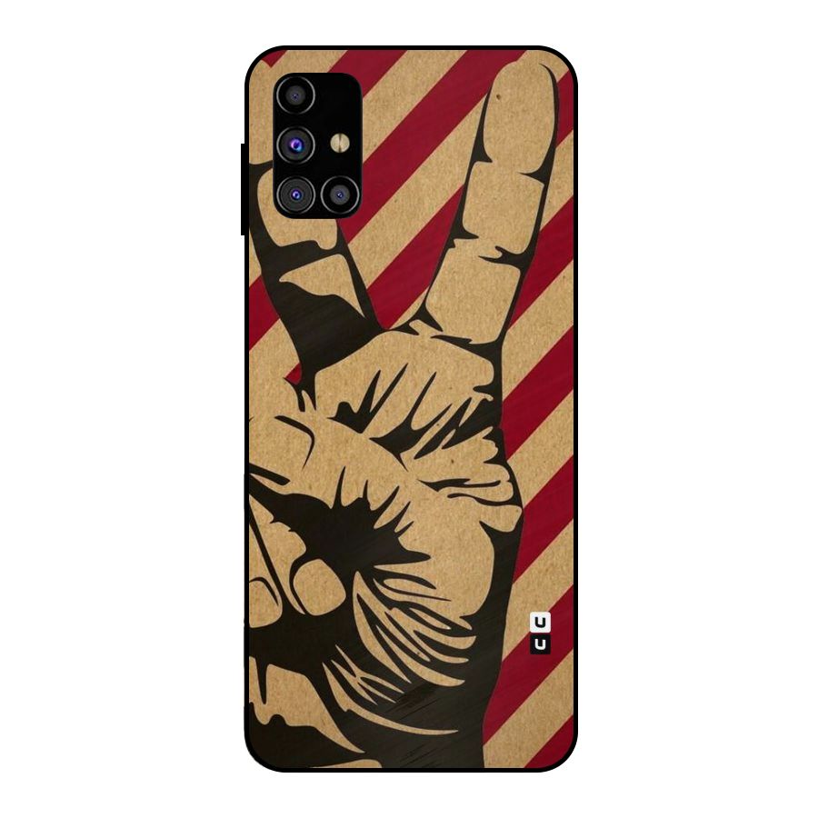 Peace Stripes Metal Back Case for Galaxy M31s