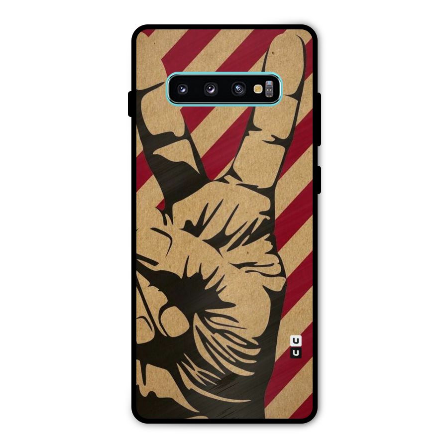 Peace Stripes Metal Back Case for Galaxy S10 Plus