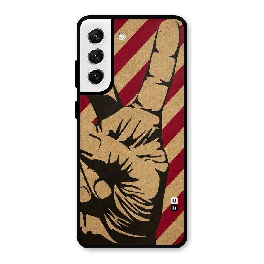 Peace Stripes Metal Back Case for Galaxy S21 FE 5G