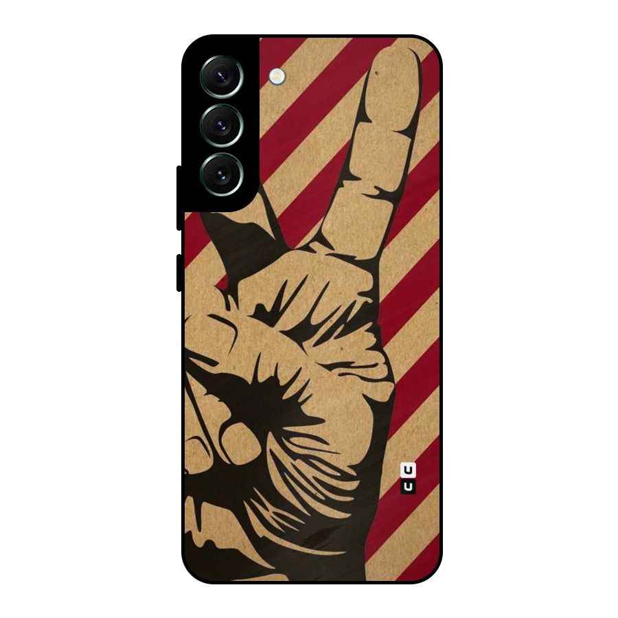 Peace Stripes Metal Back Case for Galaxy S22 Plus 5G