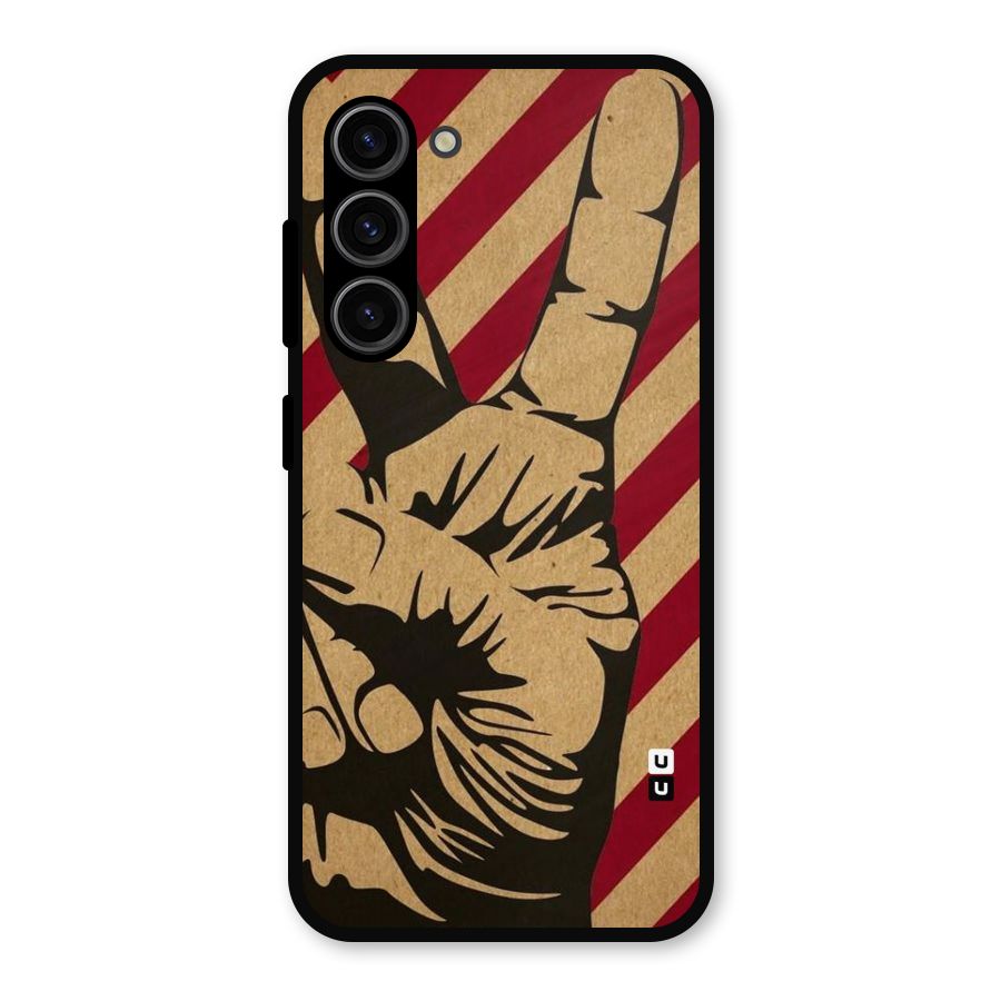 Peace Stripes Metal Back Case for Galaxy S23